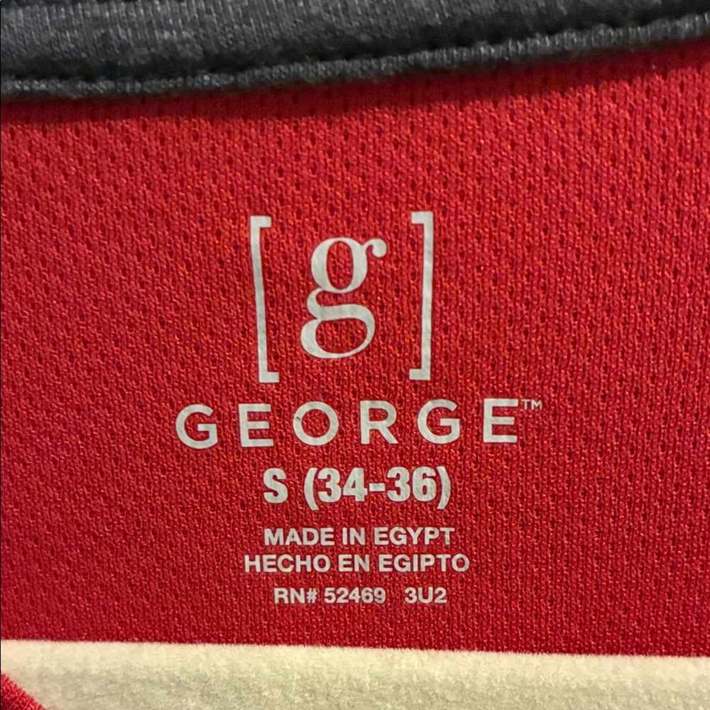 George Bright Red Short Sleeve Henley - Picture 2 of 4